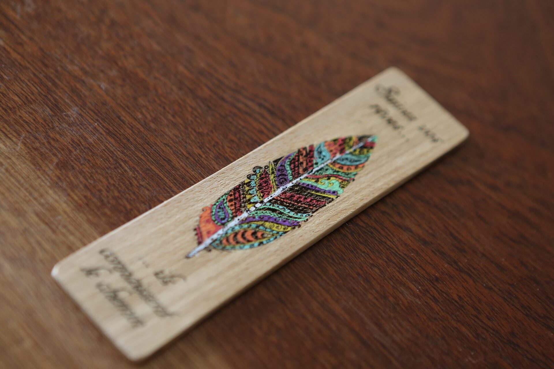 Marque-page en bois "Suivez vos rêves, ils connaissent le chemin