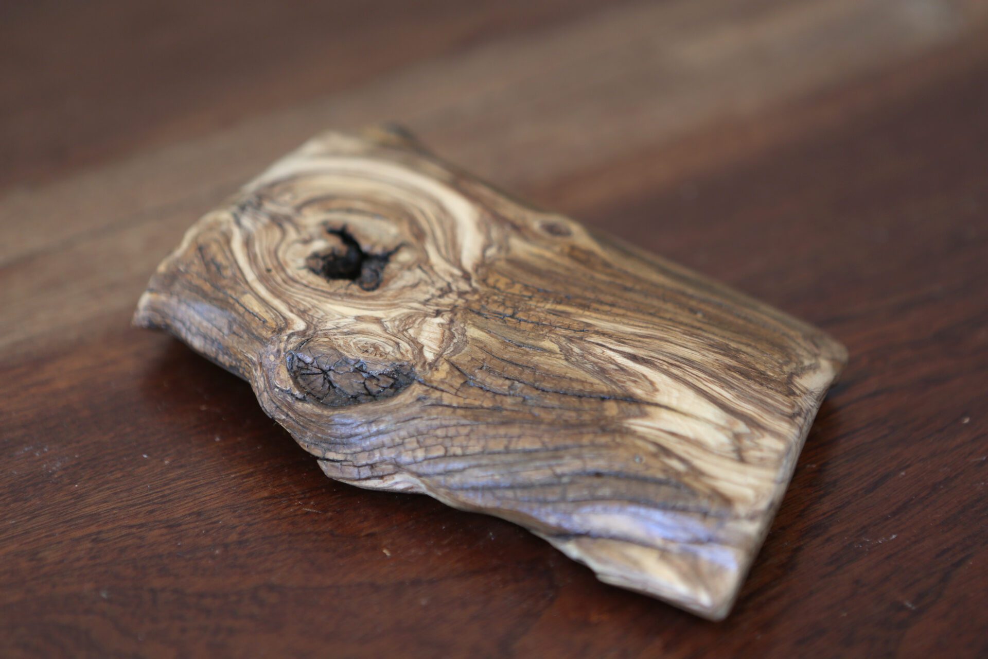 Vide poche ou plat en bois pétrifié