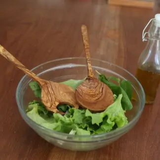 Couverts à salade en Olivier