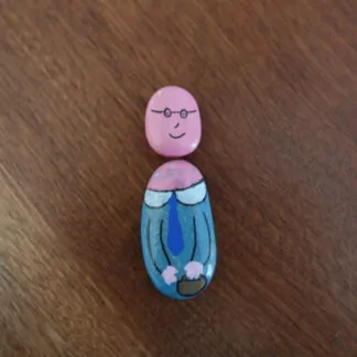 Galet puzzle bonhomme