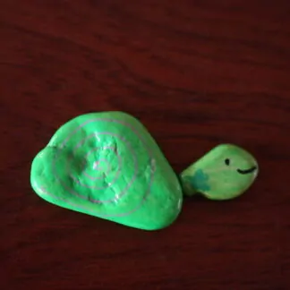 Galet puzzle tortue + escargot