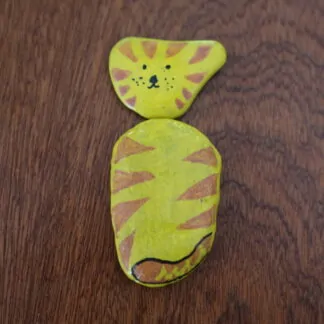 Galet puzzle tigre