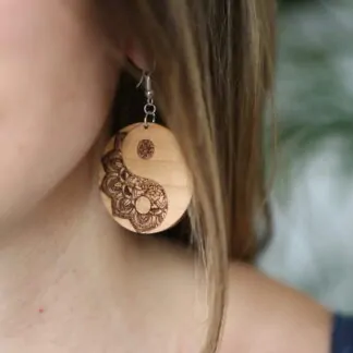 Boucle d'oreille "Yin Yang Mandala"