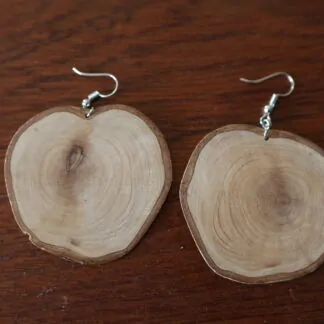 Boucle d'oreille "Pomme" en Olivier