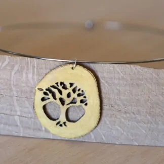 Pendentif "Arbre de vie" en Citronnier