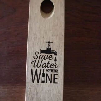 Présentoir pour bouteille de vin "Save the water..." 3