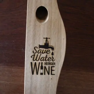 Présentoir pour bouteille de vin "Save the water..." 2