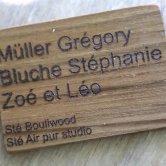 Plaque pour boîte aux lettres en bois personnalisée