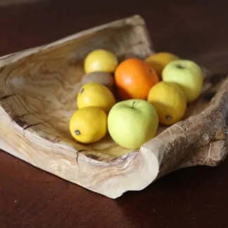 Corbeille de fruits en Olivier 33cm