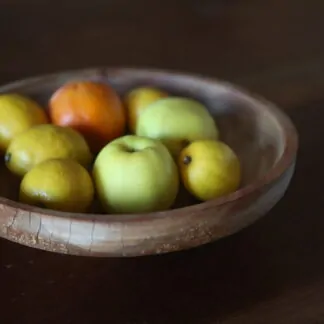 Saladier ou corbeille de fruits en Platane diamètre 31cm