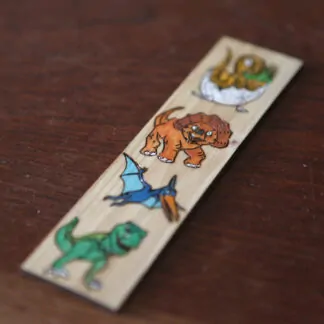 Marque-page en bois dinosaures