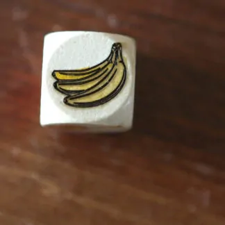 1 Dé à Histoire Aliments 2 (citrouille, banane, tomate, sucette, poireau, carotte)