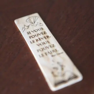 Marque-page en bois "Si vous pouvez le rêver, vous pouvez le faire"