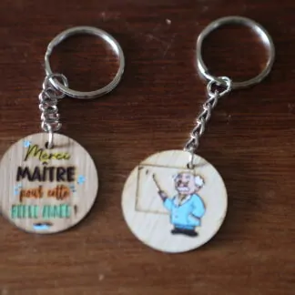 Porte clé parapente "Merci maître"