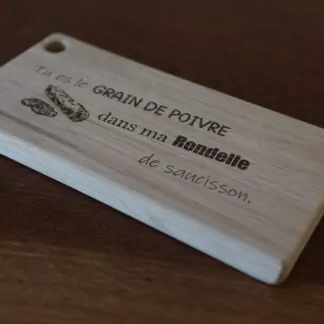 Planche à découper ou de présentation en bois naturel 14cm
