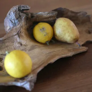 Corbeille de fruits en bois naturel 58cm