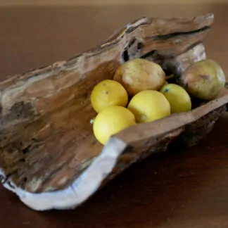 Corbeille de fruits en bois naturel 46cm