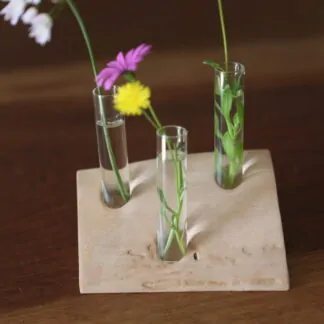 Soliflore en Hêtre 6cm avec 3 fleurs