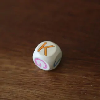1 Dé à Histoire lettres (X,J,L,G,K,V)