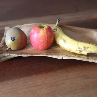 Corbeille de fruits en bois naturel 36,5cm