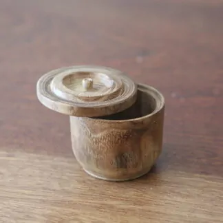 Boîte en acacia diamètre 5,5cm