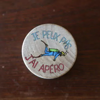 Décapsuleur aimanté gravé "J'peux pas j'ai apéro" Plongeur