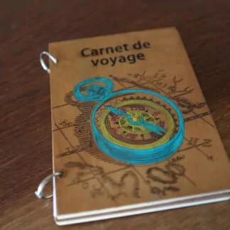 Carnet d'écriture de voyage "boussole et raie Manta"