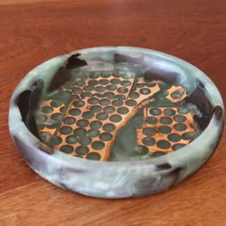 Coupelle en Bois + résine diamètre 16,5cm