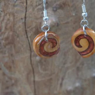 Boucle d'oreille résine Mini Escargot Orange