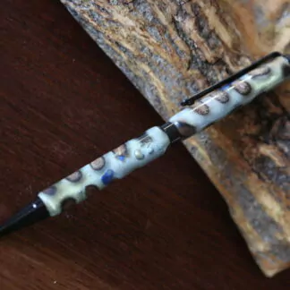 Stylos en résine époxy blanche + chatons de Saule Marsault