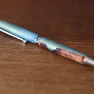 Stylos en Résine époxy couleur vert d'eau + Fruitier